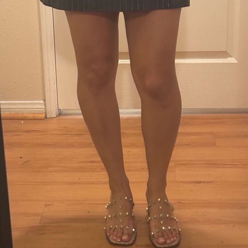 Steve Madden Beige Strappy Sandals with Embellishments